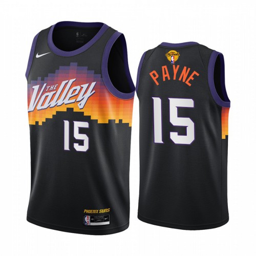 Phoenix Suns #15 Cameron Payne Mens 2021 Finals Bound City Edition Jersey Black Mens