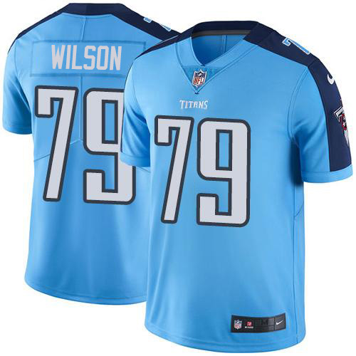 Tennessee Titans #79 Isaiah Wilson Light Blue Youth Stitched Limited Rush Jersey Youth
