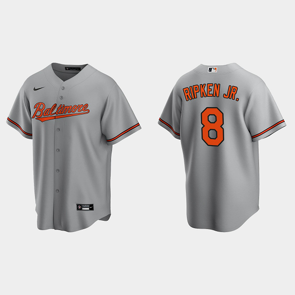 Men's Youth Women's Baltimore Orioles #8 Cal Ripken Jr. Gray Road Jersey