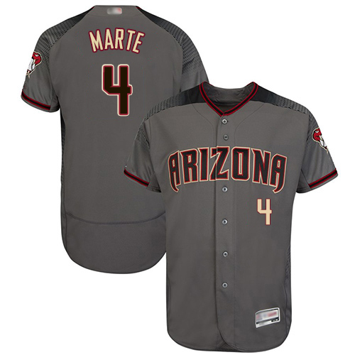 Arizona Diamondbacks #4 Ketel Marte Gray Flexbase Authentic Collection Stitched Jersey Men's