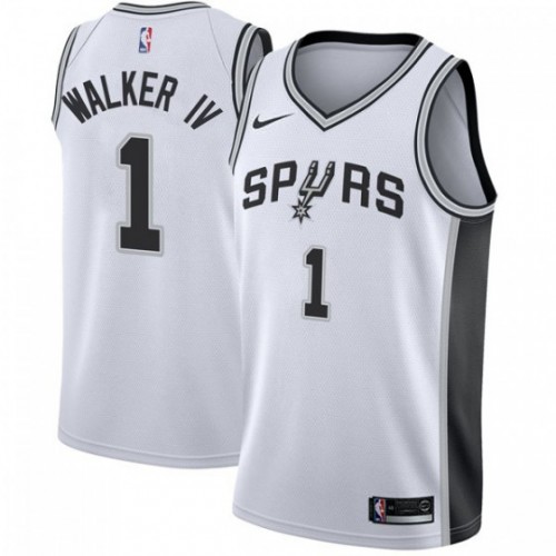San Antonio Spurs #1 Lonnie Walker IV White Youth Swingman Association Edition Jersey Youth