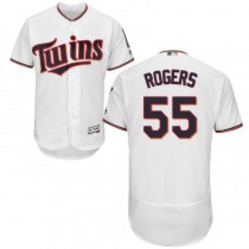 Minnesota Twins #55 Taylor Rogers White Flexbase Authentic Collection Stitched Jersey Men's