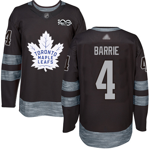 Adidas Maple Toronto Maple Leafs #4 Tyson Barrie Black 1917-2017 100th Anniversary Stitched Jersey Men's