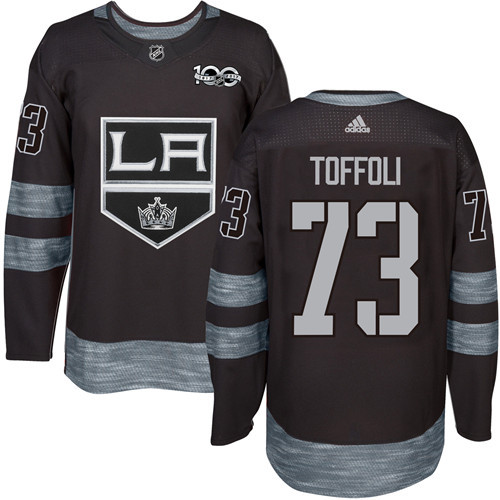 Adidas Los Angeles Kings #73 Tyler Toffoli Black 1917-2017 100th Anniversary Stitched Jersey Men's