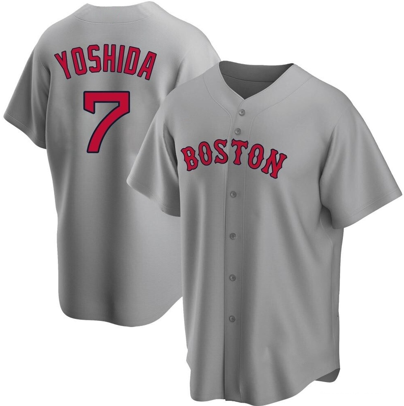 Men's Youth Women's Boston Red Sox #7 Masataka Yoshida Road Jersey - Gray