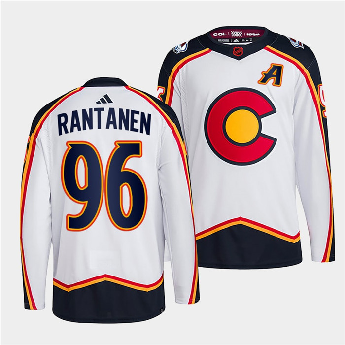 Colorado Avalanche #96 Mikko Rantanen Men's Adidas Reverse Retro 2.0 Authentic Player Jersey - White