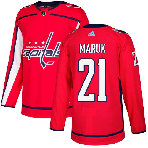 Adidas Washington Capitals #21 Dennis Maruk Red Home Authentic Stitched Jersey Men's