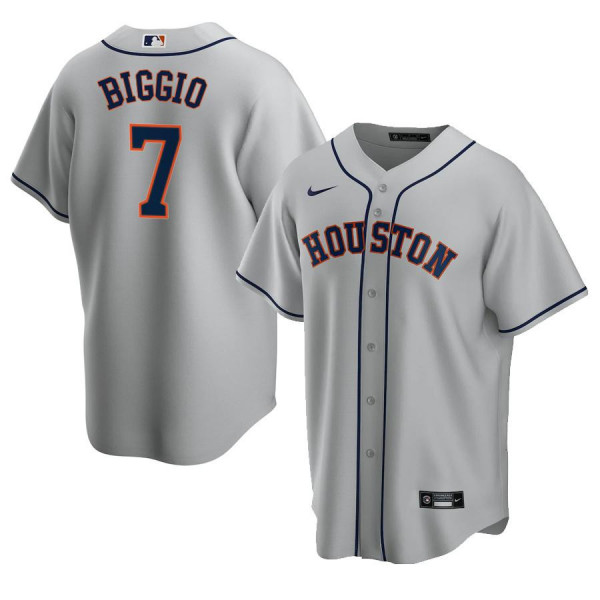 Houston Astros 7 Replica 2020 Gray Road Craig Biggio Jersey