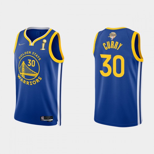 Golden State Golden State Warriors #30 Stephen Curry Mens Blue 2021-22 Finals Champions Swingman Jersey Mens
