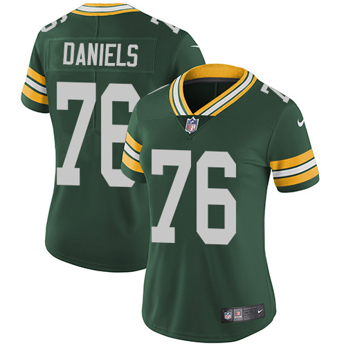 Green Bay Packers #76 Mike Daniels Green Team Color Women's Stitched Vapor Untouchable Limited Jersey Womens