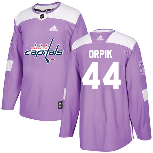 Adidas Washington Capitals #44 Brooks Orpik Purple Authentic Fights Cancer Stitched Youth Jersey Youth