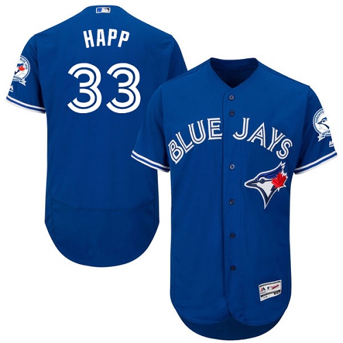 Toronto Blue Jays #33 J.A. Happ Blue Flexbase Authentic Collection Stitched Jersey Men's