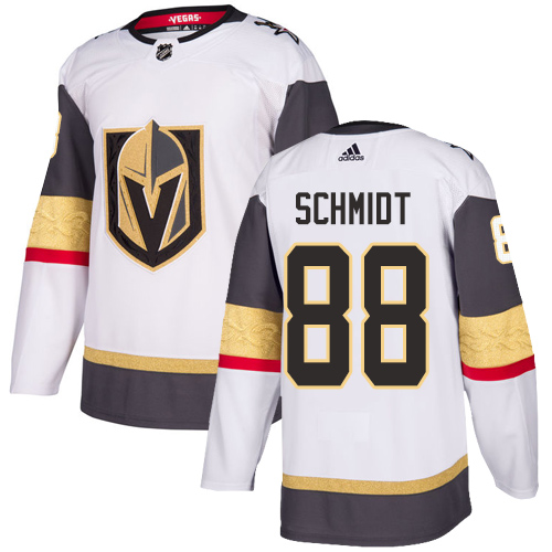 Adidas Golden Vegas Golden Knights #88 Nate Schmidt White Road Authentic Stitched Jersey Men's