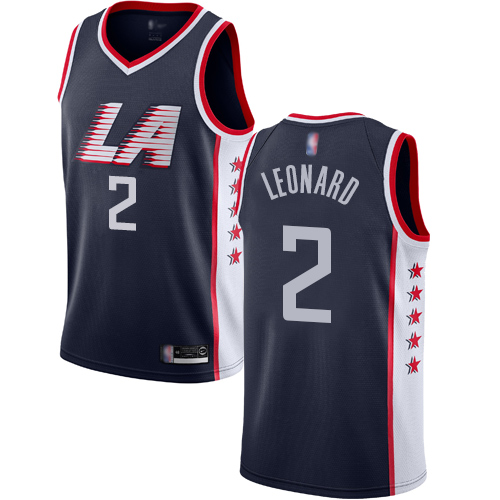 Los Angeles Clippers #2 Kawhi Leonard Navy Youth Swingman City Edition 2018/19 Jersey Youth