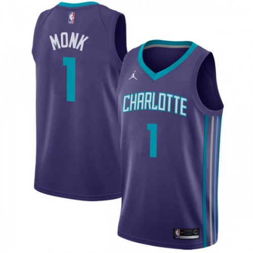 Charlotte Hornets #1 Malik Monk Purple Jordan Swingman Statement Edition Jersey Mens
