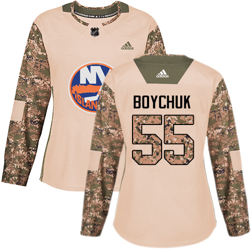 Adidas New York Islanders #55 Johnny Boychuk Camo Authentic 2017 Veterans Day Women's Stitched Jersey Womens