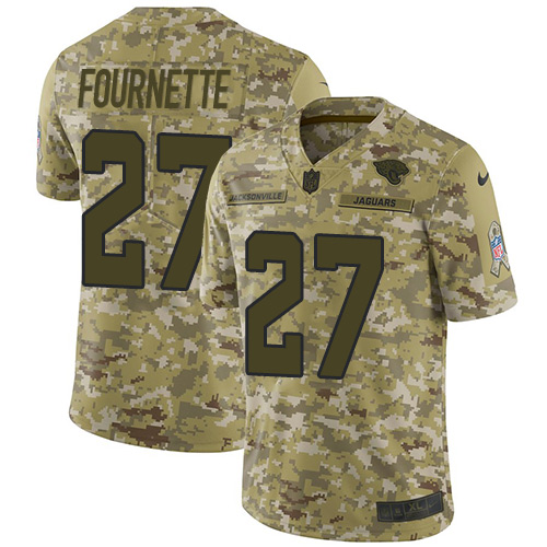 Jaguars #27 Leonard Fournette Camo Youth Stitched Limited 2018 Salute To Service Jersey