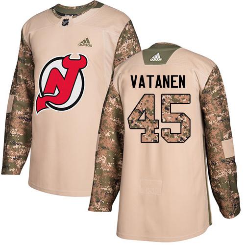 Adidas New Jersey Devils #45 Sami Vatanen Camo Authentic 2017 Veterans Day Stitched Jersey Men's