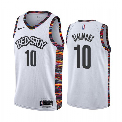 Brooklyn Nets #10 Ben Simmons Youth 2019-20 White BED-STUY City Edition Stitched Jersey Youth