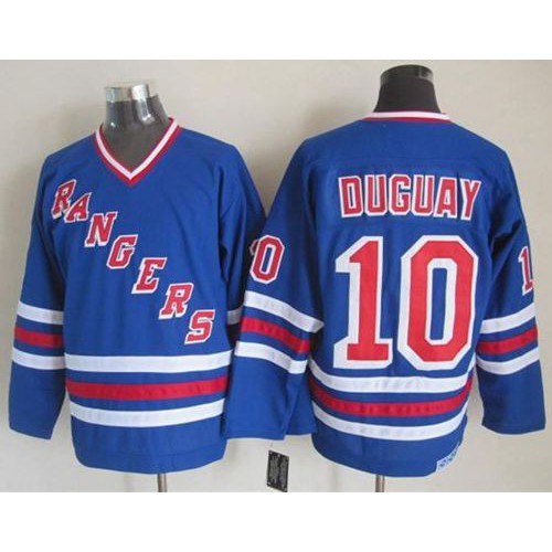 New York Rangers #10 Ron Duguay Blue CCM Heroes of Hockey Alumni Stitched Jersey Men's