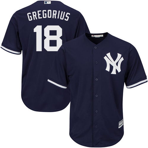 New York Yankees #18 Didi Gregorius Navy Blue New Cool Base Stitched Jersey Men's
