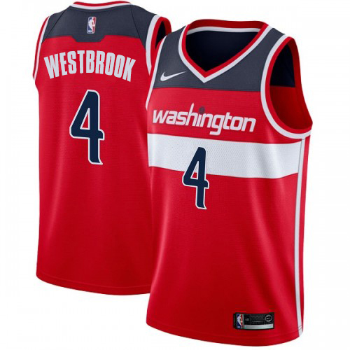 Washington Wizards #4 Russell Westbrook Red Womens Swingman Icon Edition Jersey Womens
