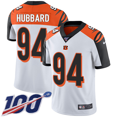 Bengals #94 Sam Hubbard White Youth Stitched 100th Season Vapor Limited Jersey