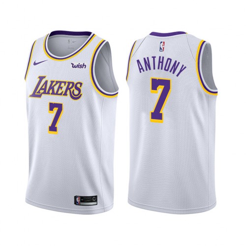 Los Angeles Lakers #7 Carmelo Anthony Womens White Swingman Association Edition Jersey Womens