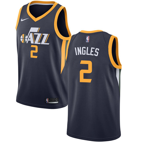 Utah Jazz #2 Joe Ingles Navy Swingman Icon Edition Jersey Mens