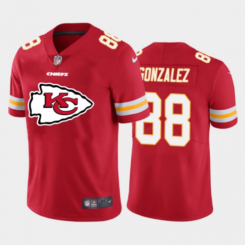 Kansas City Kansas City Chiefs #88 Tony Gonzalez Red Men's Big Team Logo Player Vapor Limited Jersey Men's