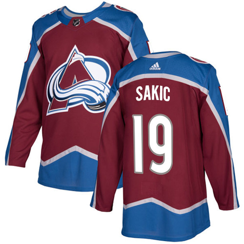 Adidas Colorado Avalanche #19 Joe Sakic Burgundy Home Authentic Stitched Youth Jersey Youth