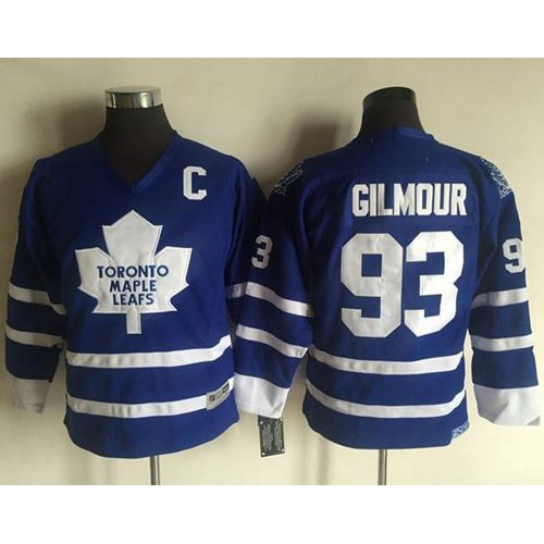 Maple Toronto Maple Leafs #93 Doug Gilmour Blue CCM Throwback Stitched Youth Jersey Youth