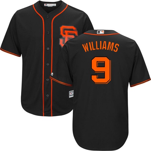 San Francisco Giants #9 Matt Williams Black Alternate Cool Base Stitched Youth Jersey Youth