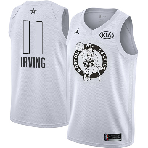 Boston Celtics #11 Kyrie Irving White Jordan Swingman 2018 All-Star Game Jersey Mens