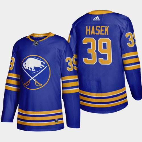 Buffalo Buffalo Sabres #39 Dominik Hasek Men's Adidas 2020-21 Home Authentic Player Stitched Jersey Royal Blue Men's