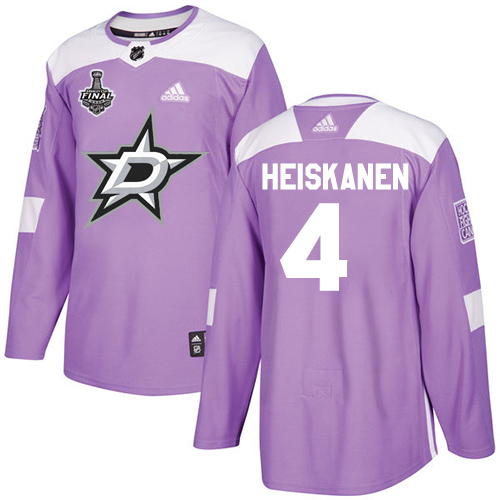 Adidas Dallas Stars #4 Miro Heiskanen Purple Authentic Fights Cancer Youth 2020 Stanley Cup Final Stitched Jersey Youth