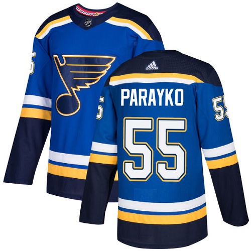 Adidas St. Louis Blues #55 Colton Parayko Blue Home Authentic Stitched Jersey Men's