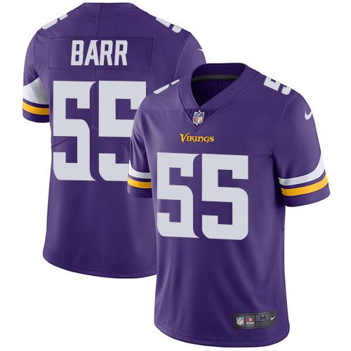 Minnesota Vikings #55 Anthony Barr Purple Team Color Men's Stitched Vapor Untouchable Limited Jersey Men's