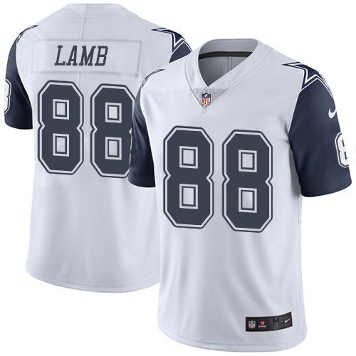 Cowboys #88 CeeDee Lamb White Youth Stitched Limited Rush Jersey