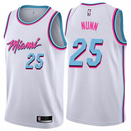 Miami Heat #25 Kendrick Nunn White Youth Swingman City Edition Jersey Youth