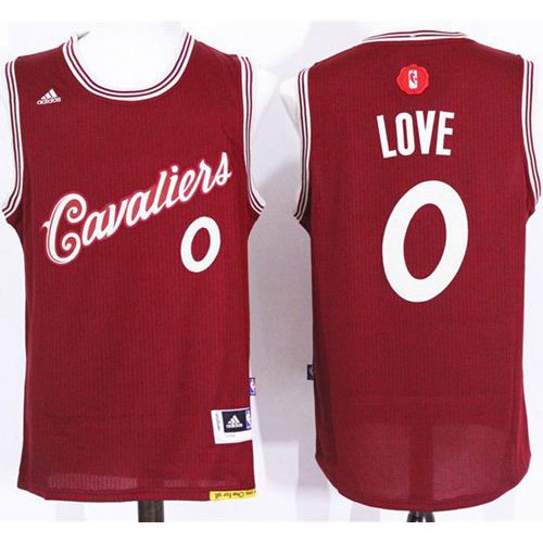 Cleveland Cavaliers #0 Kevin Love Red 2015-2016 Christmas Day Stitched Jersey Mens