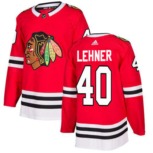 Adidas Chicago Blackhawks #40 Robin Lehner Red Home Authentic Stitched Jersey Men's
