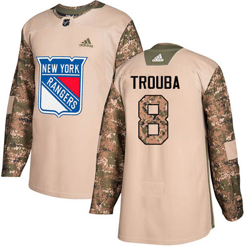 Adidas New York Rangers #8 Jacob Trouba Camo Authentic 2017 Veterans Day Stitched Jersey Men's