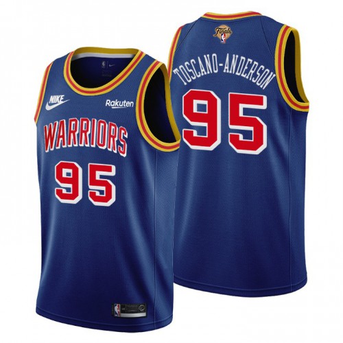 Golden State Golden State Warriors #95 Juan Toscano-Anderson Mens Releases Classic Edition 2022 Finals 75th Anniversary Jersey Blue Mens