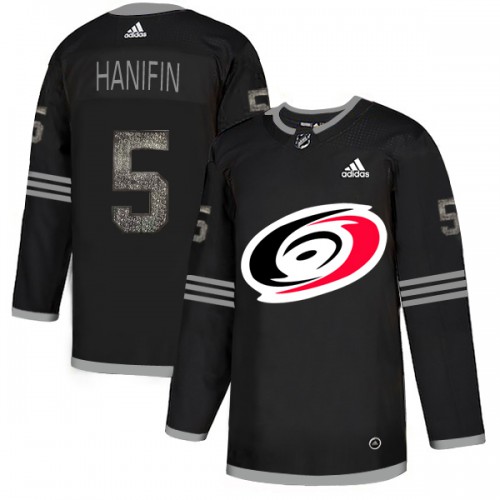 Adidas Carolina Hurricanes #5 Noah Hanifin Black Authentic Classic Stitched Jersey Men's