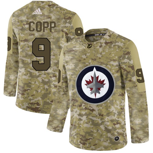 Adidas Winnipeg Jets #9 Andrew Copp Camo Authentic Stitched Jersey Men's