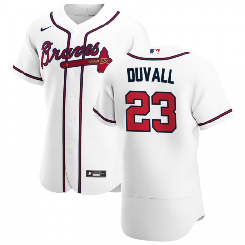 Atlanta Atlanta Braves #23 Adam Duvall Men's White Home 2020 Authentic Player Jersey Men's