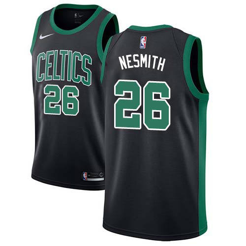 Boston Celtics #26 Aaron Nesmith Black Swingman Statement Edition Jersey Mens