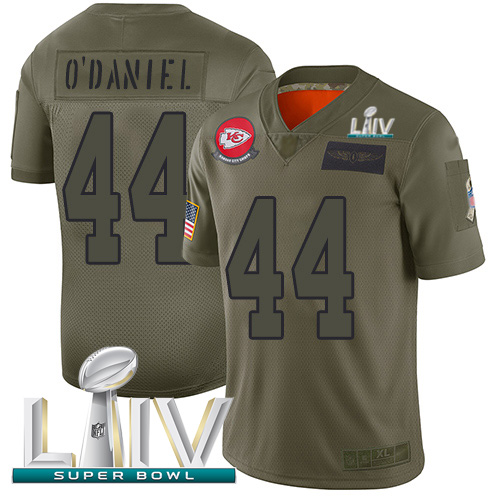 Kansas City Chiefs #44 Dorian O'Daniel Camo Super Bowl LIV 2020 Men's Stitched Limited 2019 Salute To Service Jersey Men's
