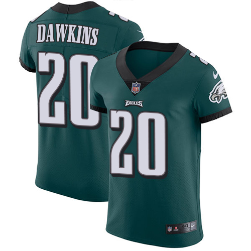 Eagles #20 Brian Dawkins Midnight Green Team Color Men's Stitched Vapor Untouchable Elite Jersey